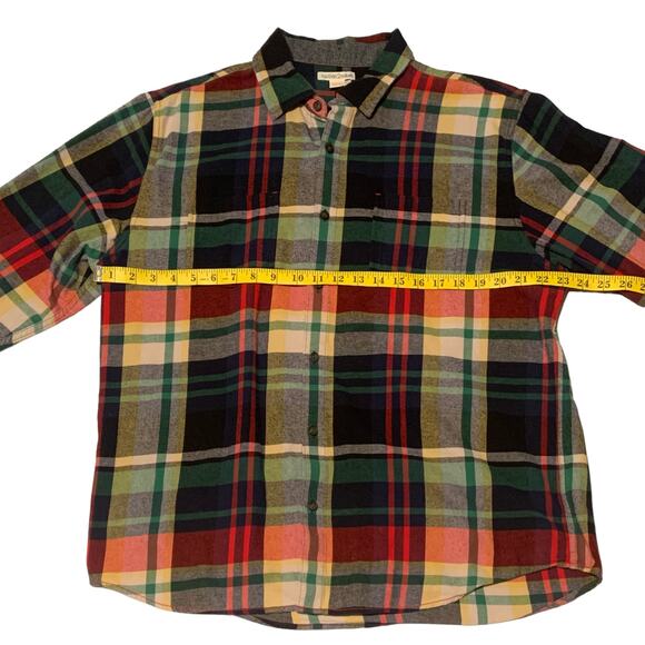 Men's Size Large CARBON2COBALT Plaid Flannel Shirt 100% Cotton L Button Down - Picture 3 of 6